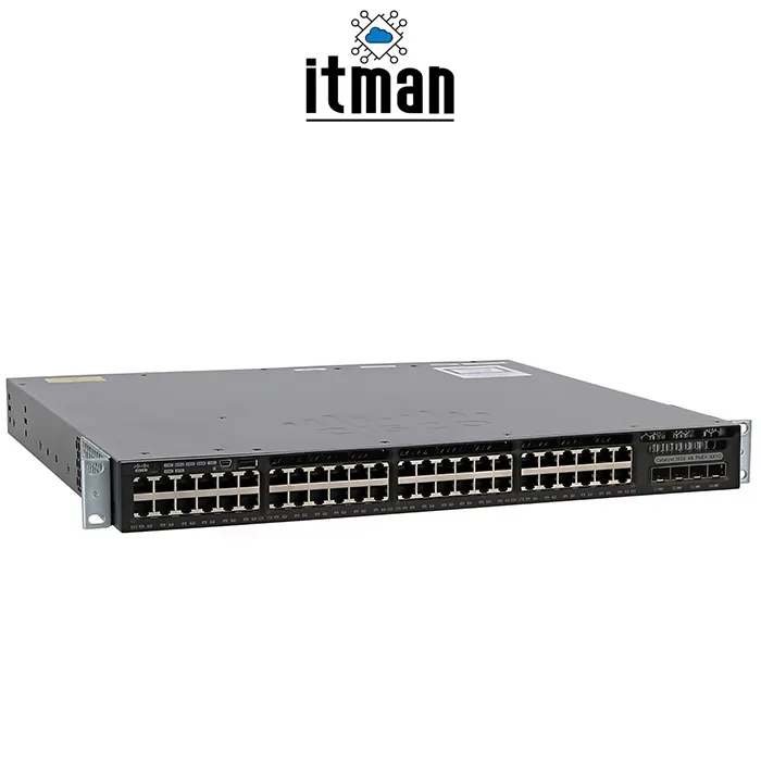 Cisco Catalyst 3650 48FS L   Switch Di Rete A 48 Porte PoE Gigabit Ethernet (GbE), 4 Uplink Da 1G, Alimentazione 640 WCA, 1 RU, Funzionalit&agrave; LAN Di Base, Garanzia Limitata A Vita (WS C3650 48FS L
