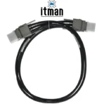 a black cable with white text