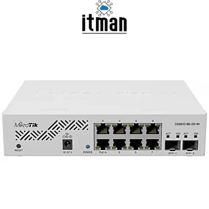 MikroTik CSS610-8G-2S+IN Switch front view