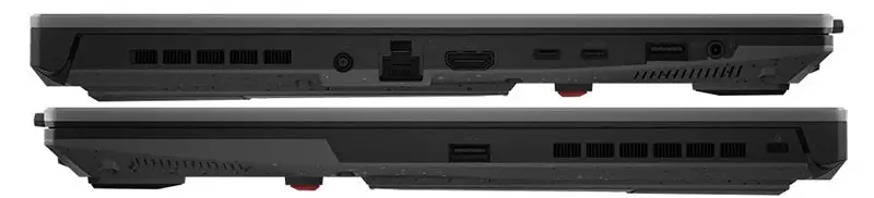 ASUS TUF Gaming F17 FX707ZC4-HX036 ports
