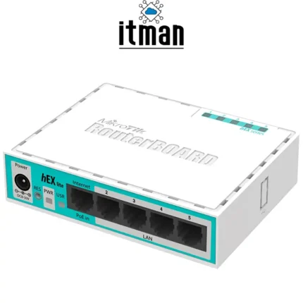 MikroTik hEX lite RB750r2 Ethernet Router front