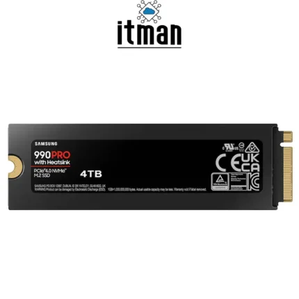 Samsung 990 Pro 4TB M.2 NVMe SSD with Heatsink PCIe 4.0 x4 MZ-V9P4T0CW