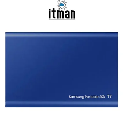 Samsung Portable SSD T7 2TB Blue MU-PC2T0HWW back view