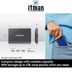 Samsung Portable SSD T7 4TB Gray design
