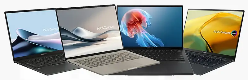 asus laptops zenbook series selector