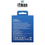 back box of Samsung Portable SSD T7 1TB Gray