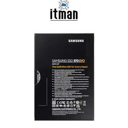 back of Samsung 870 EVO 2TB SATA3 SSD