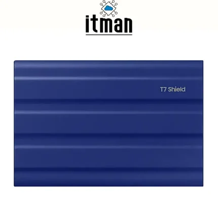 back of Samsung Portable SSD T7 Shield 1TB Blue USB 3.2 Gen2 MU-PE1T0R EU