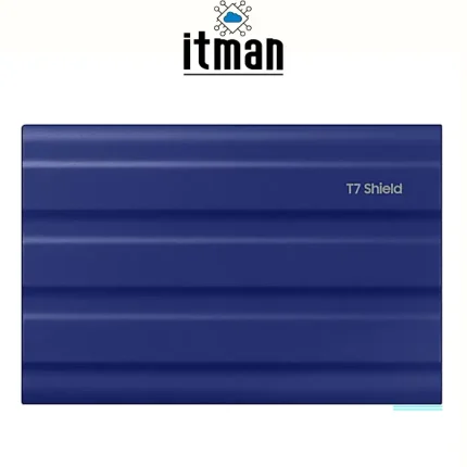 back of Samsung Portable SSD T7 Shield 2TB Blue USB 3.2 Gen 2