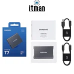 buy Samsung Portable SSD T7 1TB Gray USB 3.2 External MU-PC1T0TWW