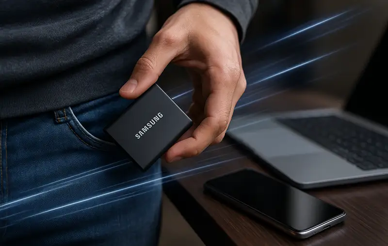 Samsung portable SSD external small size