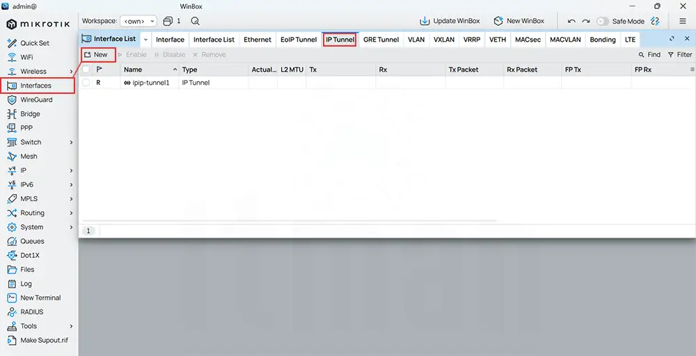 Configure IP to IP Tunneling on MikroTik Routers-1
