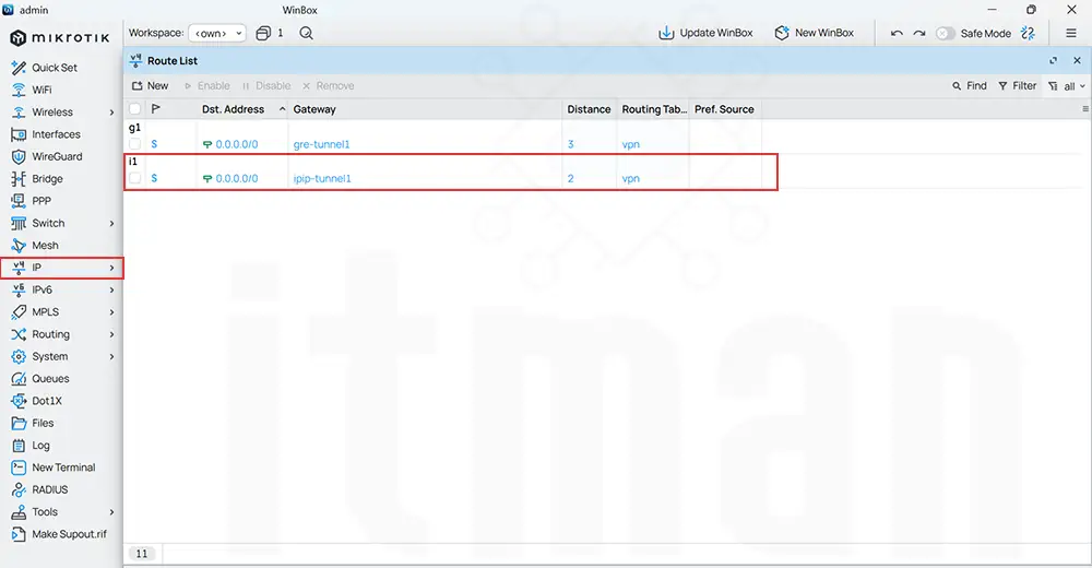 Configure IP to IP on MikroTik Router with winbox