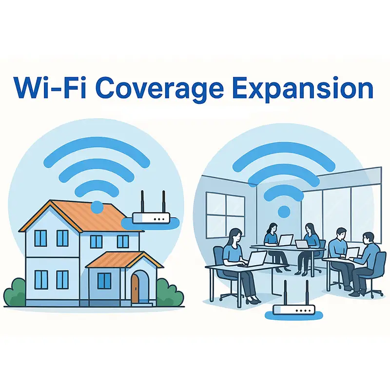 Wi-Fi Coverage Expansion for Villas and Large Offices