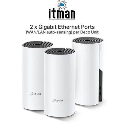 TP-Link Deco M4 Whole Home Mesh Wi-Fi System (3-Pack) shop