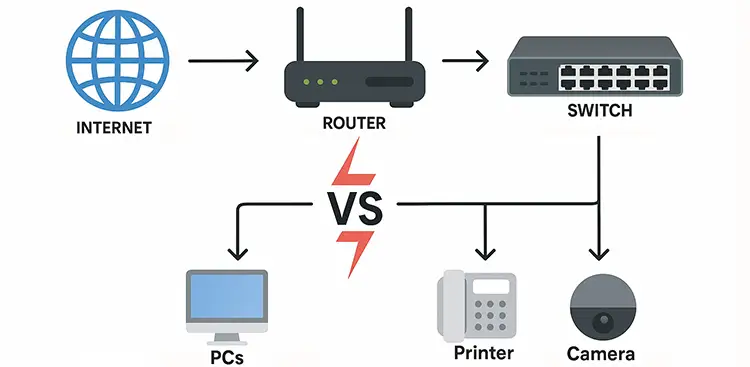 Router vs Switch Difference