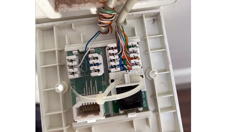 Finished Wall Network Outlet