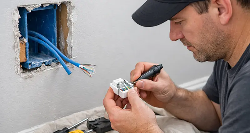 Professional Wall Network Outlet Installation Service in Dubai