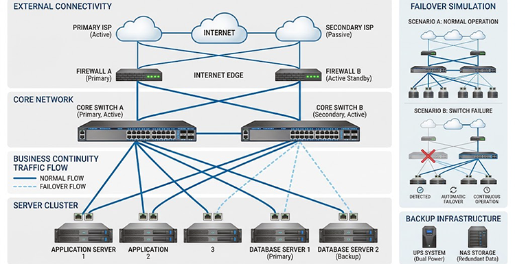 IT Support for Redundancy Reduces the Impact of Critical Failures
