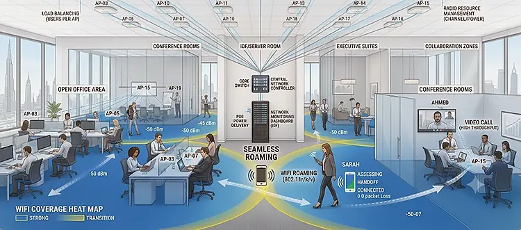 WiFi Roaming for Offices and Business Networks