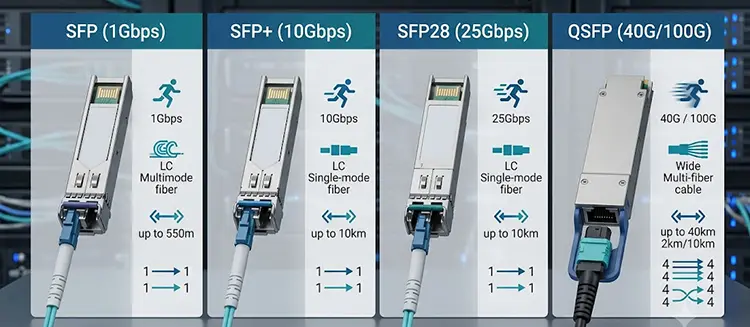 sfp network modules specs comparison