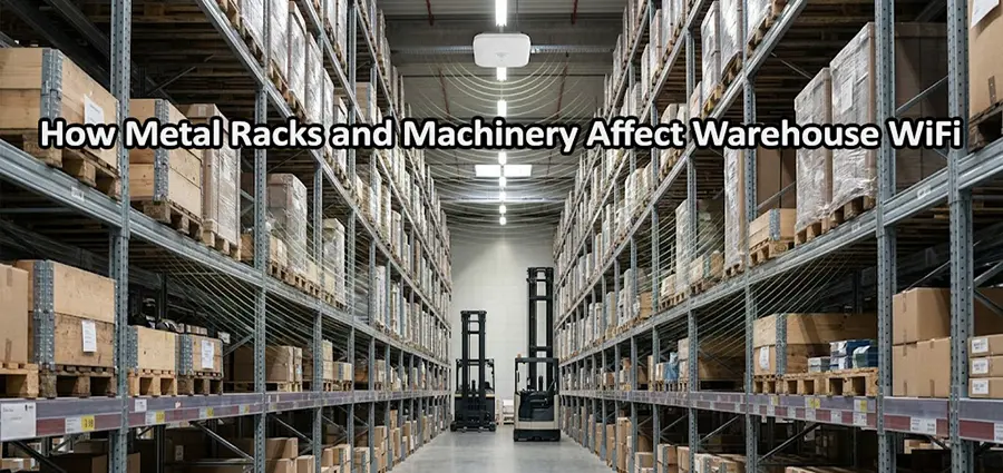 How Metal Racks and Machinery Affect Warehouse WiFi