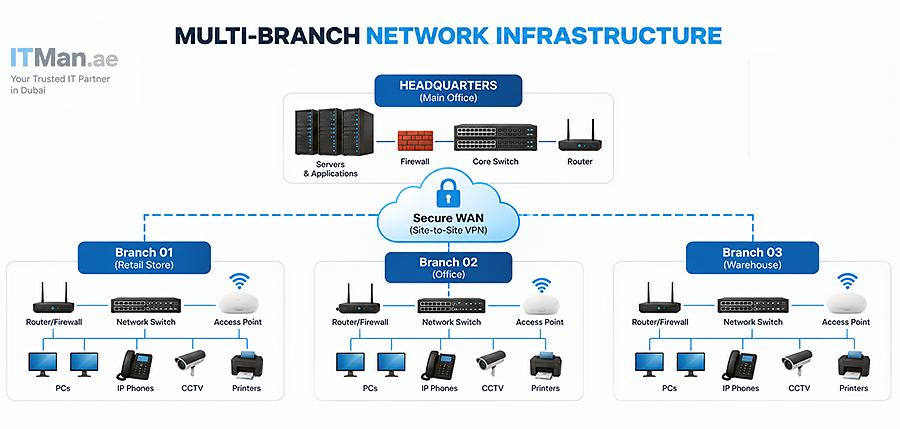 How to Plan Network Infrastructure for a Multi-Branch Business