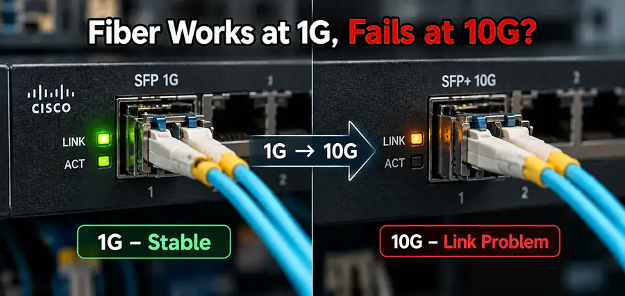 Why Does a 1G Fiber Link Work Fine but Fail at 10G