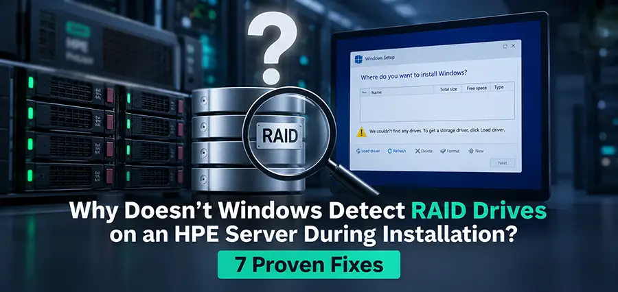 Why Doesn’t Windows Detect RAID Drives on an HPE Server During Installation
