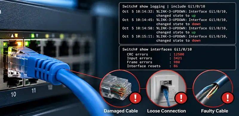 Check Interface Errors on the Cisco Switch