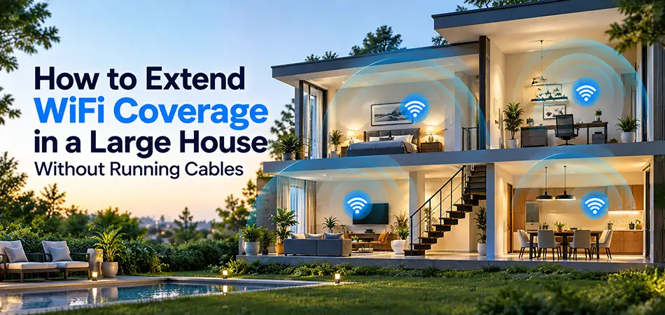 How to Extend WiFi Coverage in a Large House Without Running Cables